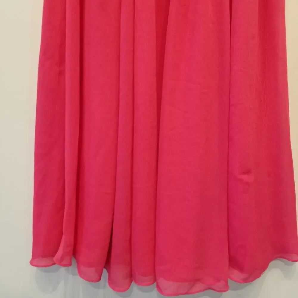H&M Pink Strapless‎ Dress Hot Pink Party Dress Size 6